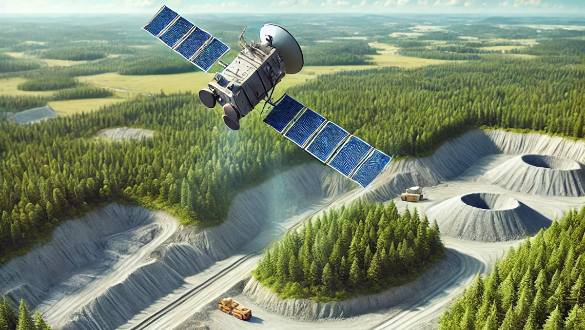Satellit baseret tilsyn af råstofgrave